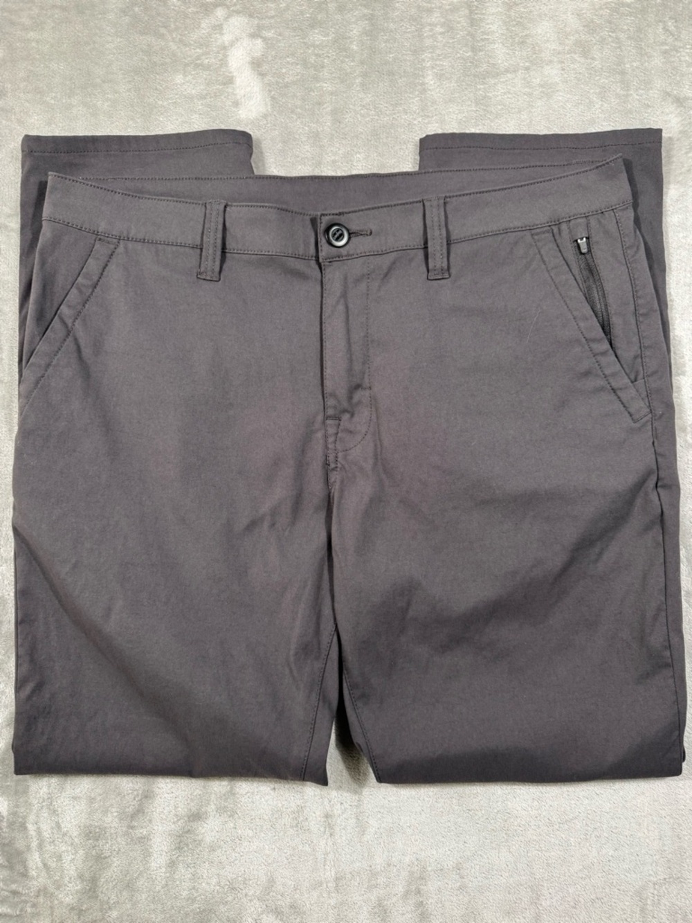 Prana Pants Mens 36x30 Gray Nylon Performance Straight Fit Hiking